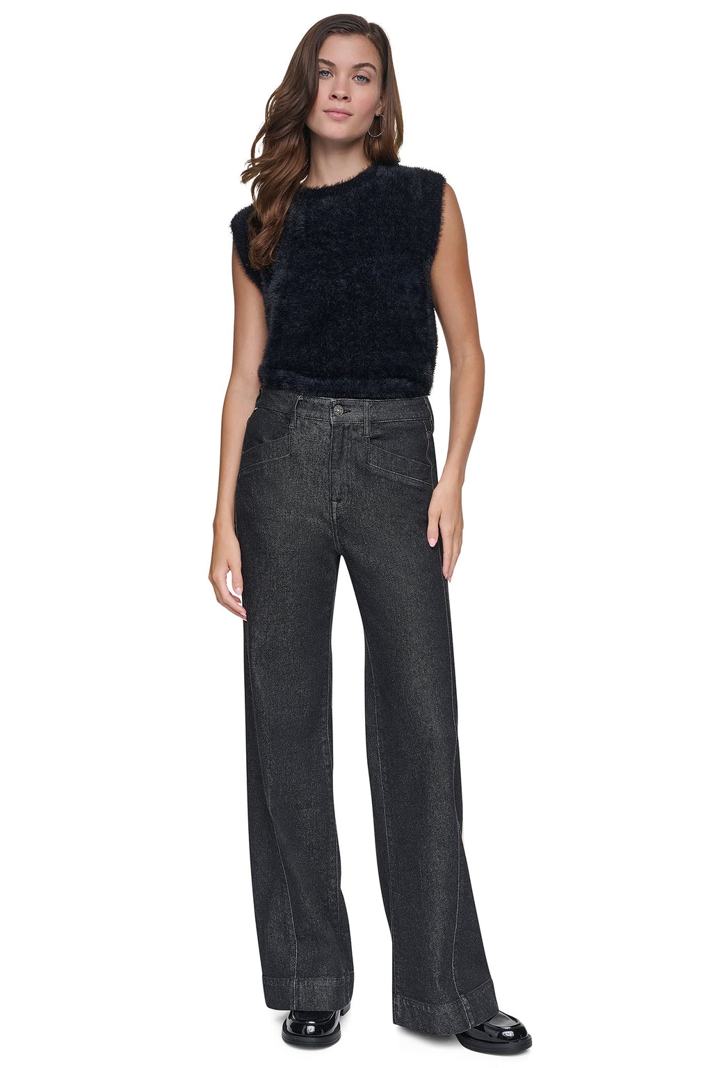 HIGH-RISE FORWARD SEAM WIDE LEG