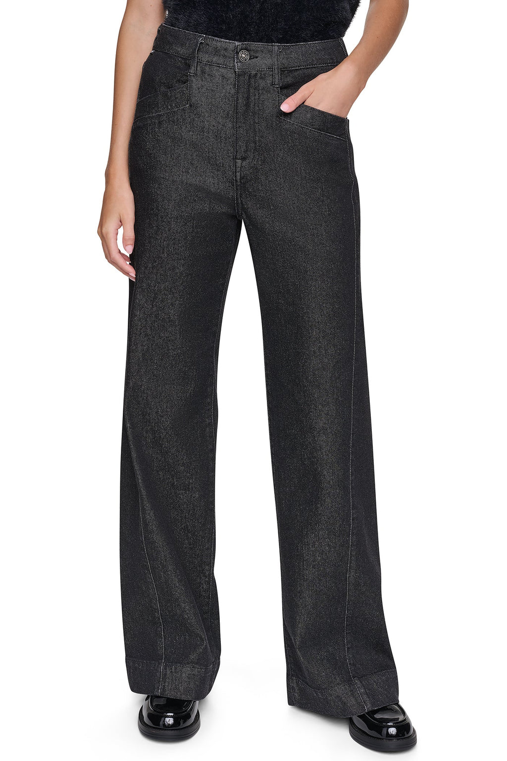 HIGH-RISE FORWARD SEAM WIDE LEG