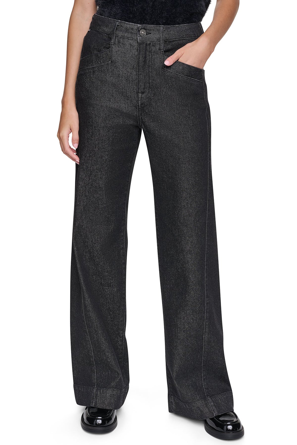 HIGH-RISE FORWARD SEAM WIDE LEG
