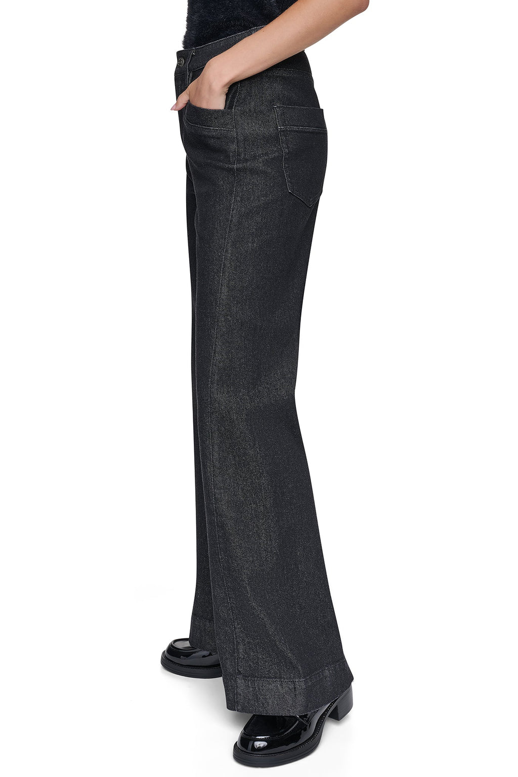HIGH-RISE FORWARD SEAM WIDE LEG