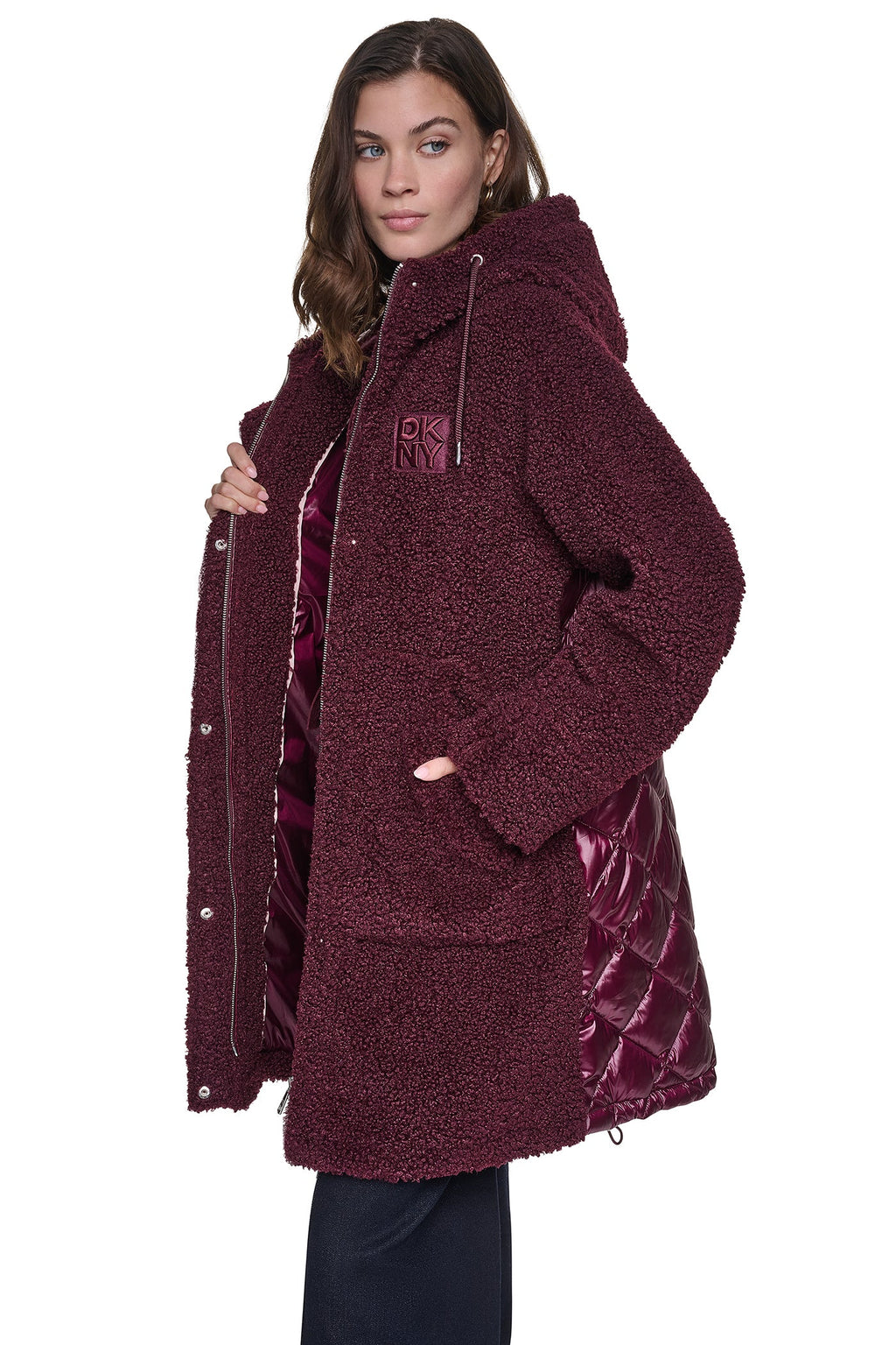 SHERPA MIXED MEDIA HOODED JACKET