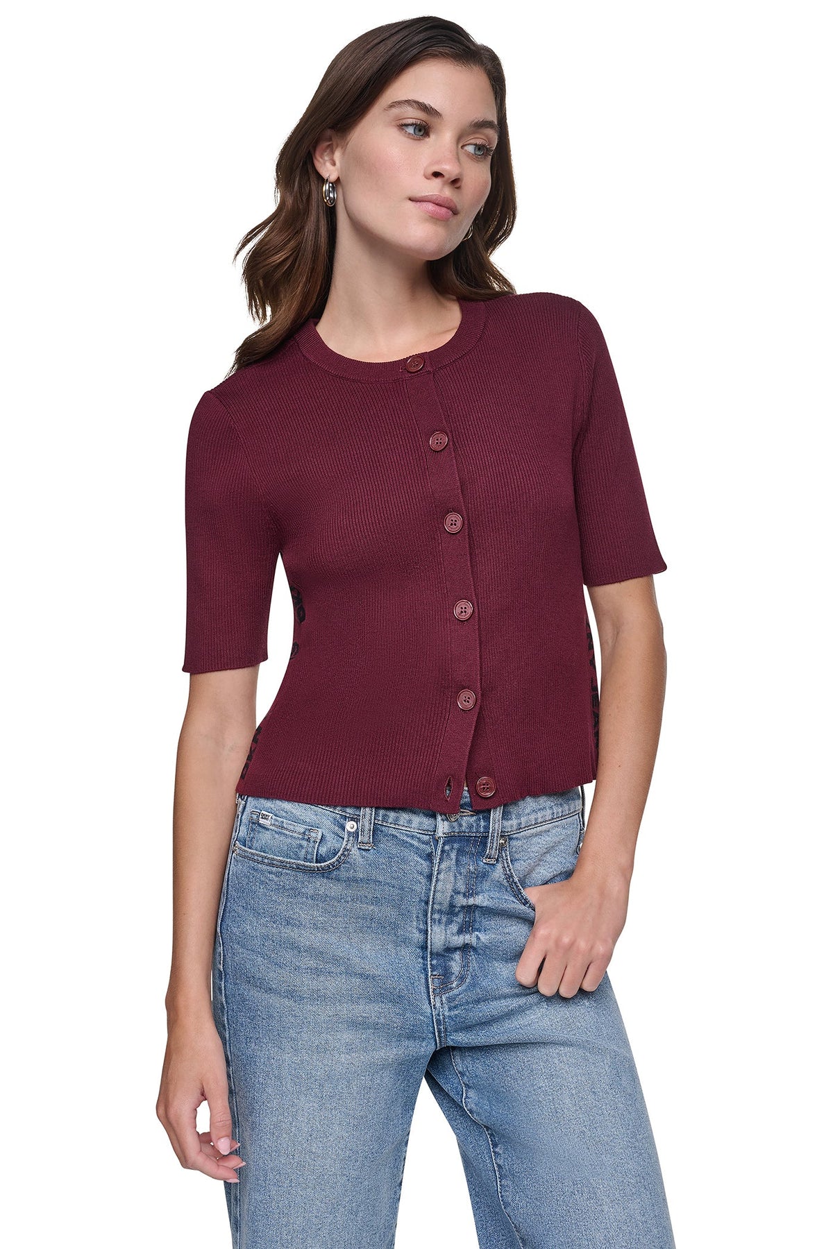 LOGO BUTTON CARDIGAN