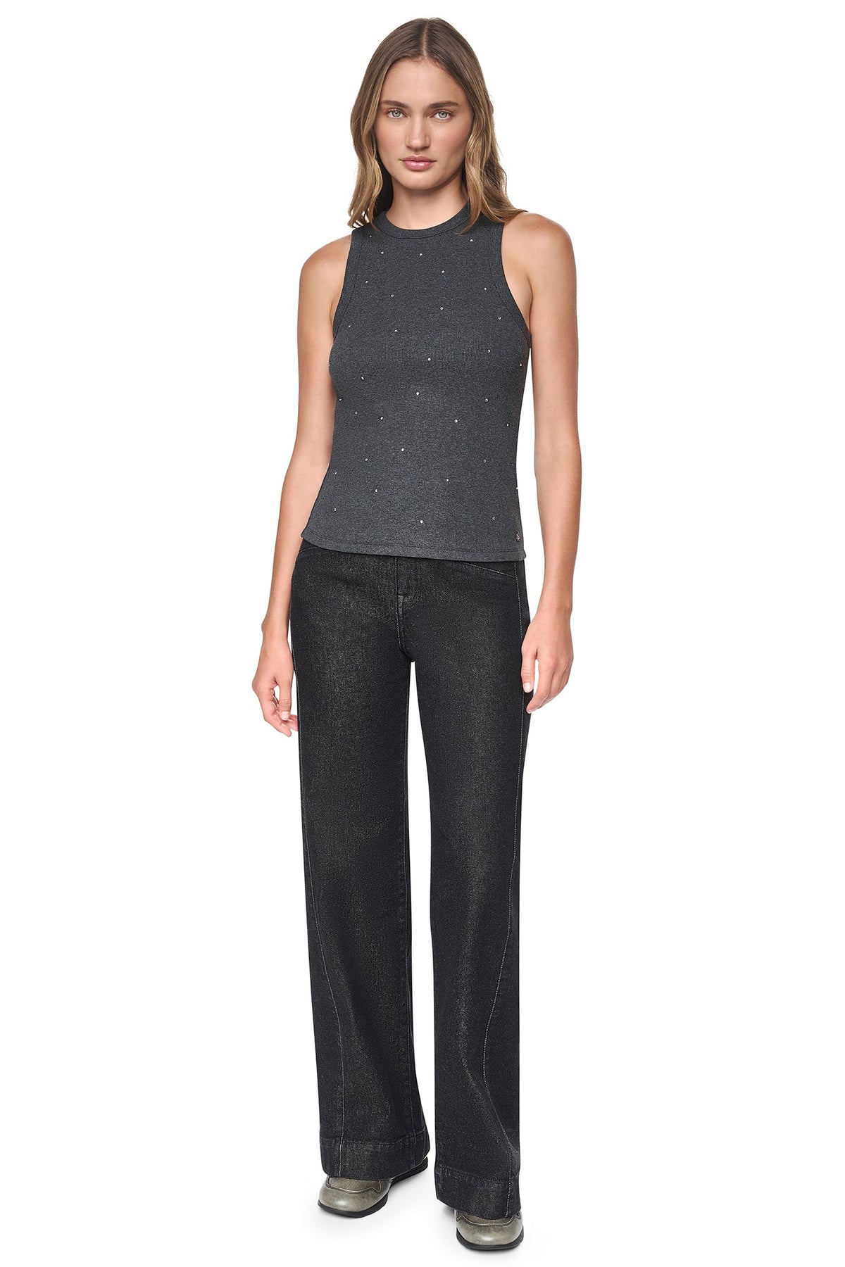 RHINESTONE RIB TANK