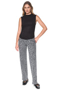 RHINESTONE RUCHED SLEEVELESS TOP