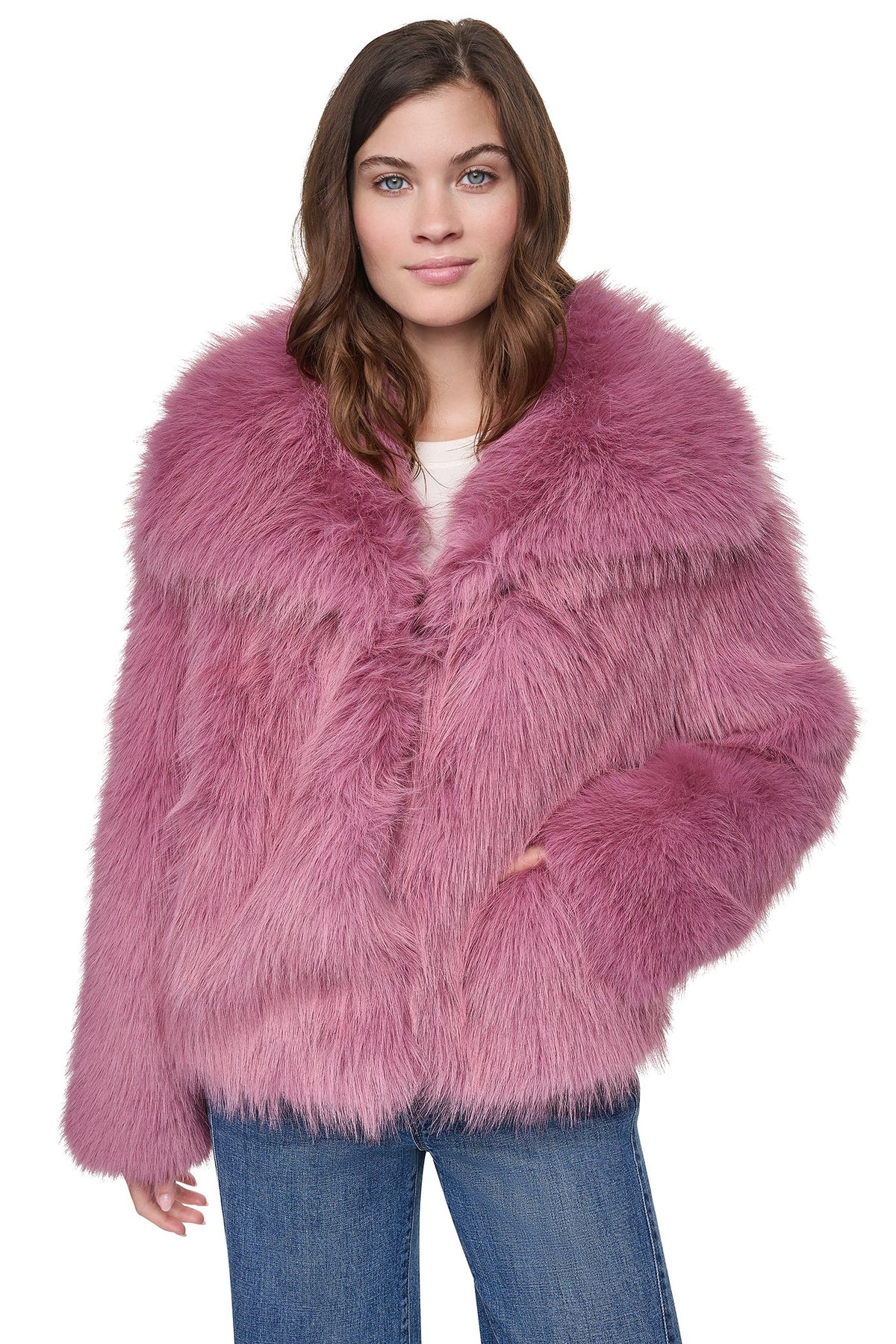 SHORT FAUX FUR JACKET