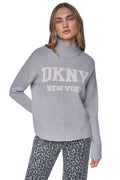 METALLIC LOGO TURTLENECK SWEATER