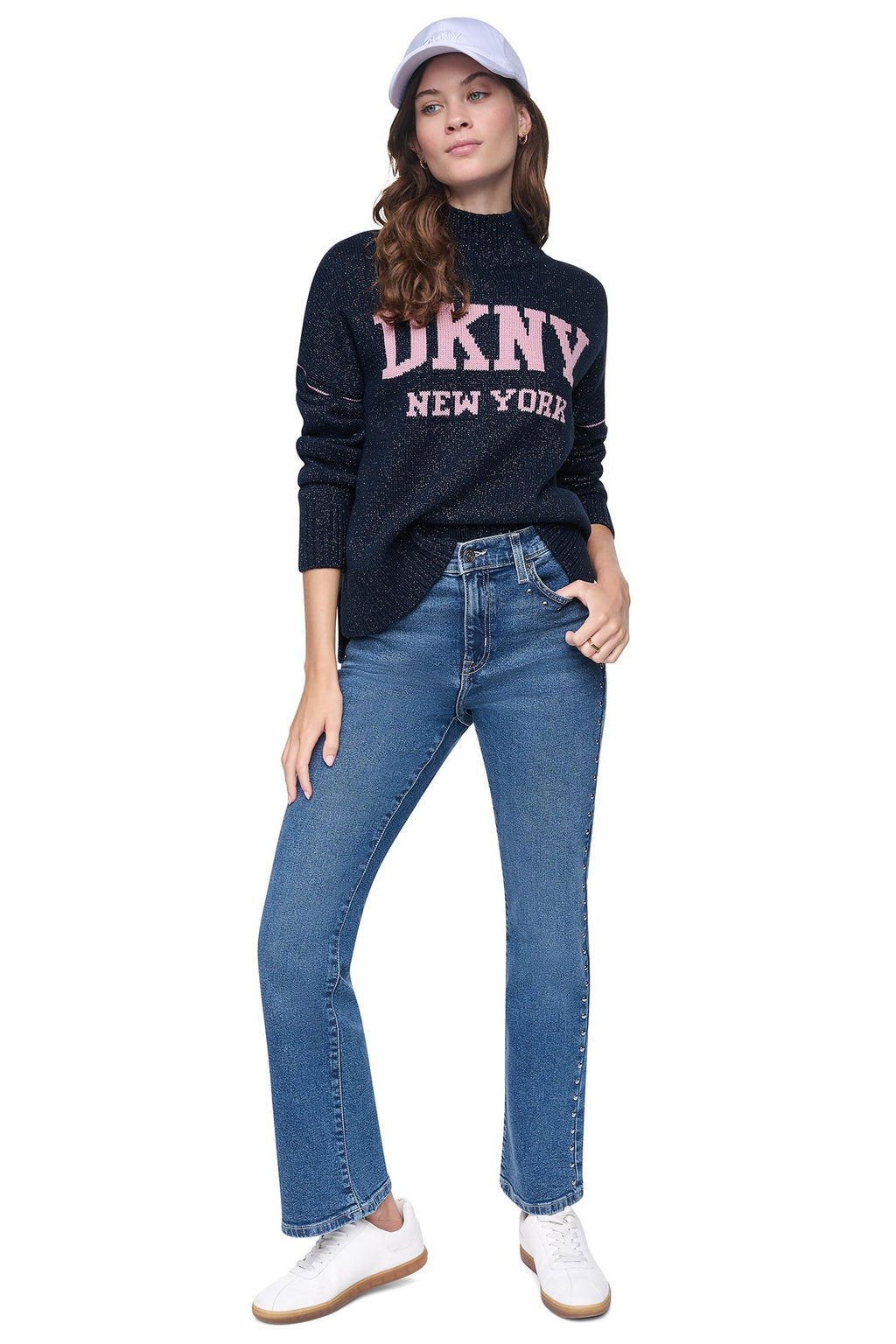 LOGO TURTLENECK HIGH LOW SWEATER