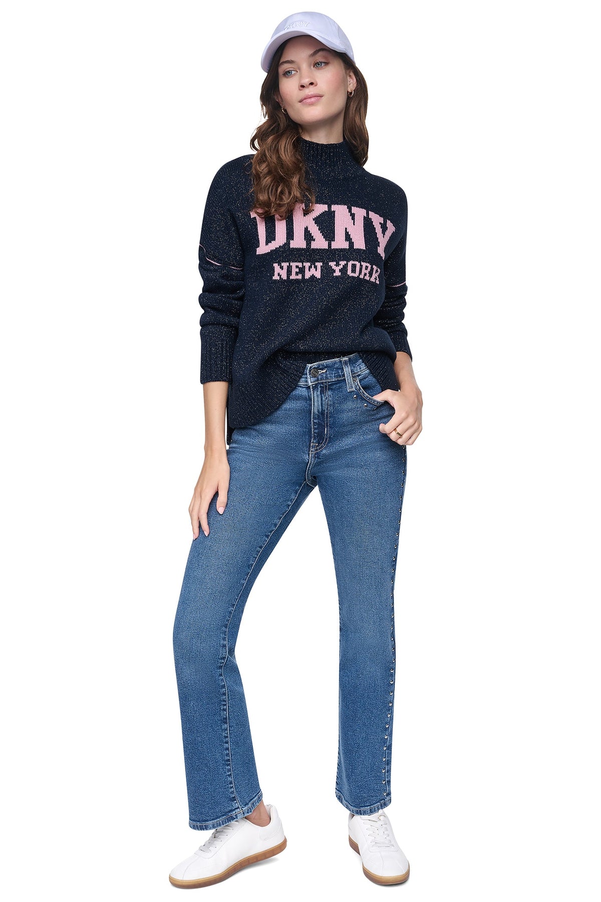 LOGO TURTLENECK HIGH LOW SWEATER