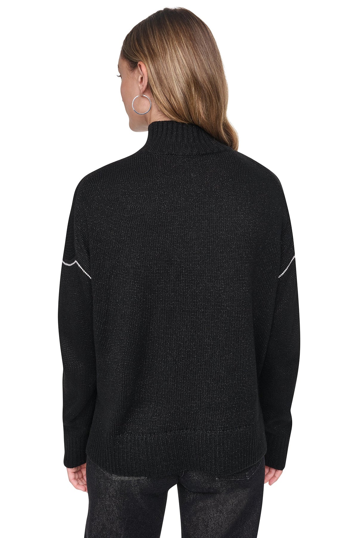 LOGO TURTLENECK HIGH LOW SWEATER
