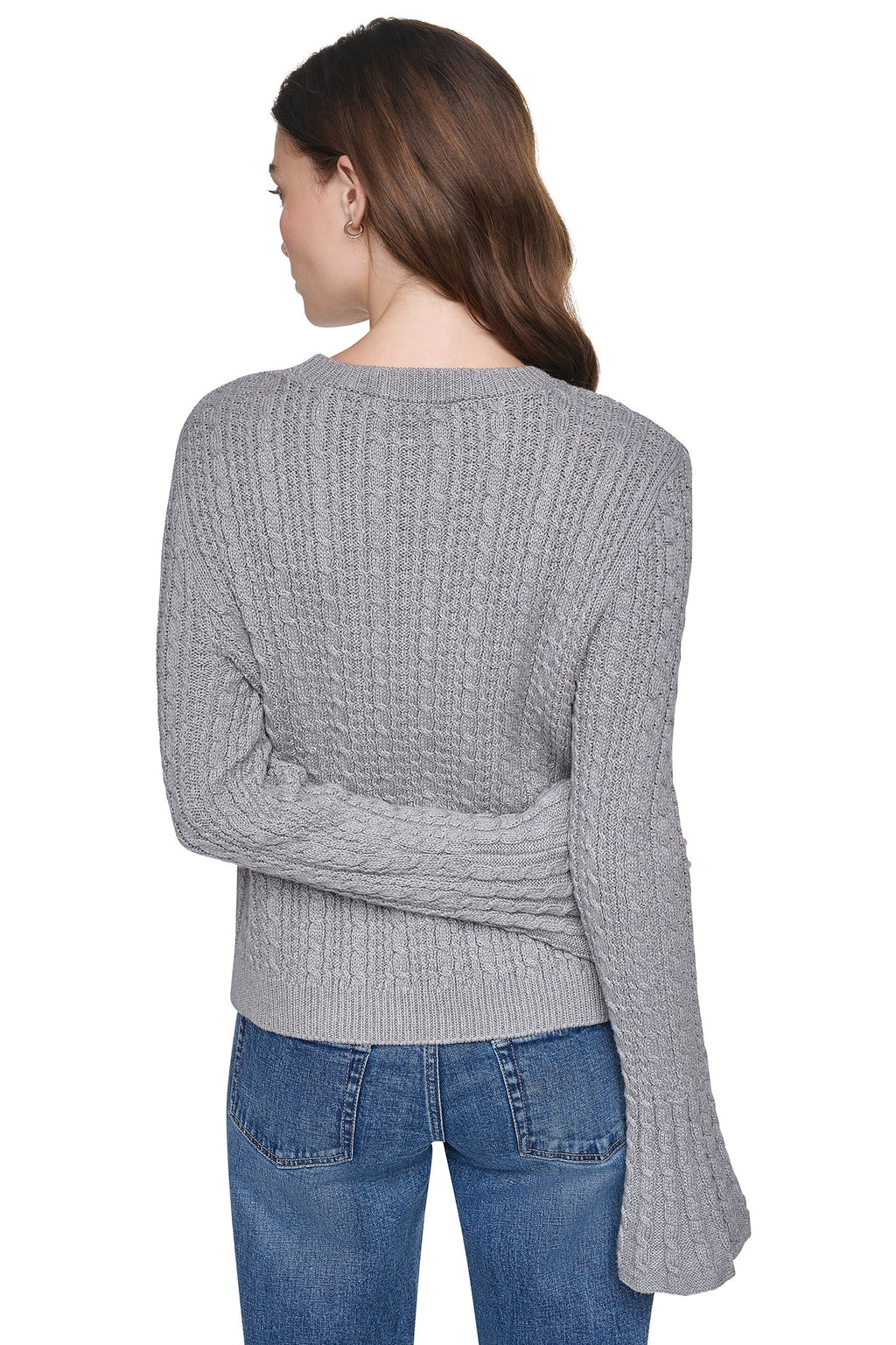 BELL CUFF CABLE SWEATER
