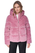 HOODED CORDUROY PUFFER JACKET