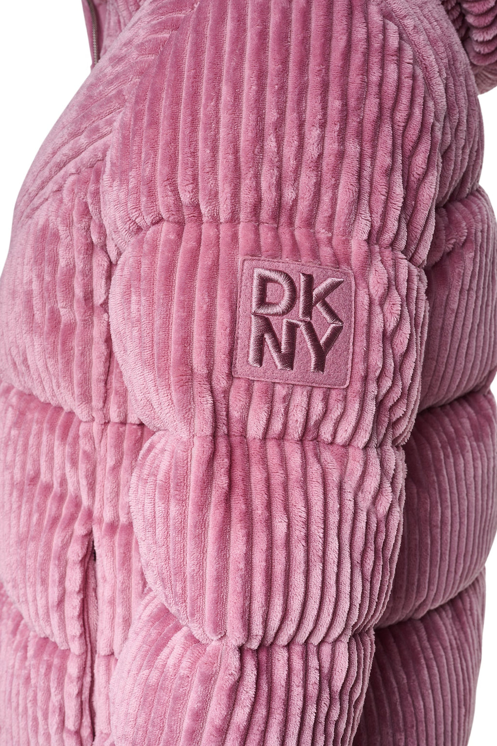 HOODED CORDUROY PUFFER JACKET