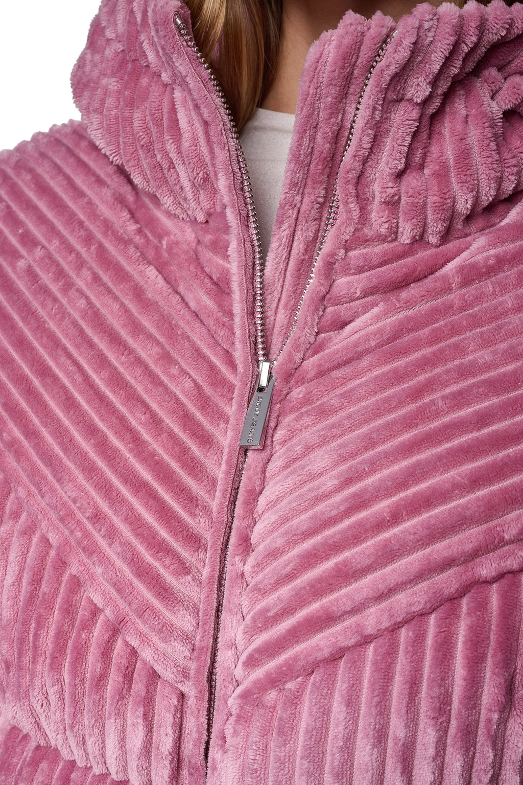 HOODED CORDUROY PUFFER JACKET