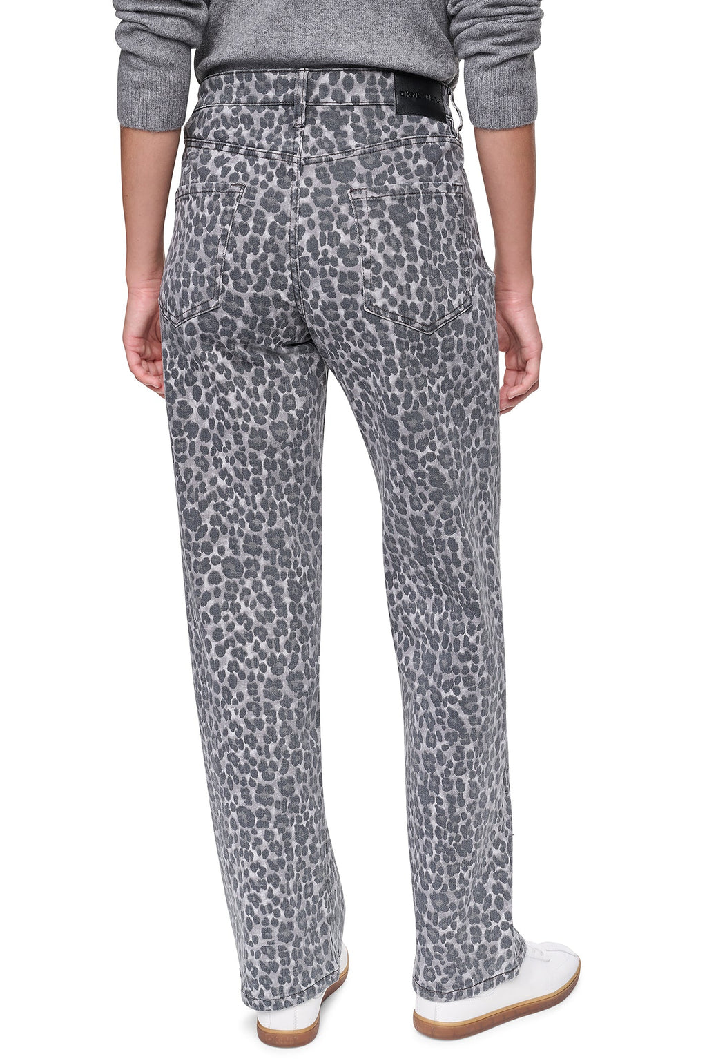 MID-RISE RHINESTUD RELAXED STRAIGHT JEAN