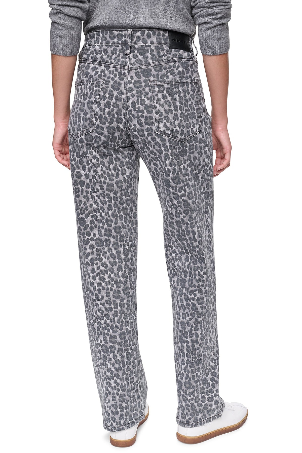 MID-RISE RHINESTUD RELAXED STRAIGHT JEAN