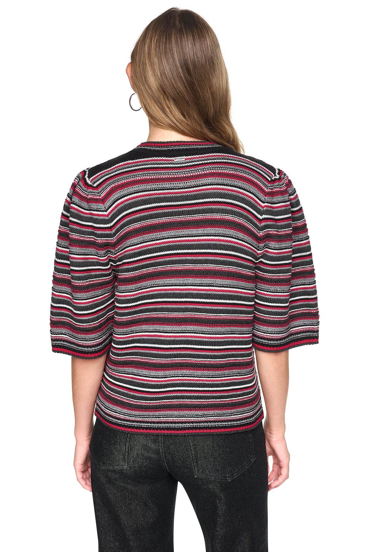 STRIPED RUGBY CREW NECK SWEATER
