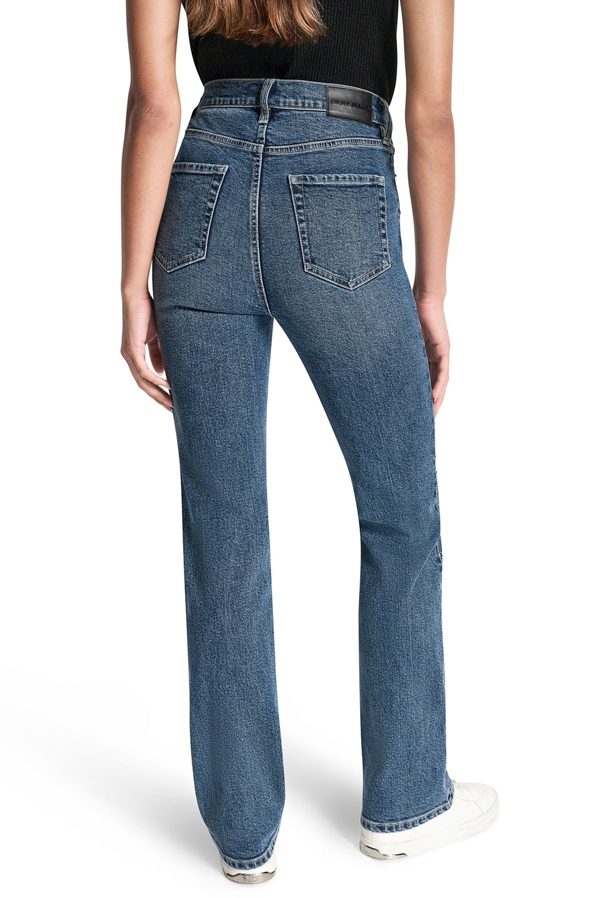 HIGH-RISE STUDDED BOOTCUT JEAN