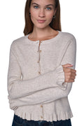 RUFFLE HEM CARDIGAN