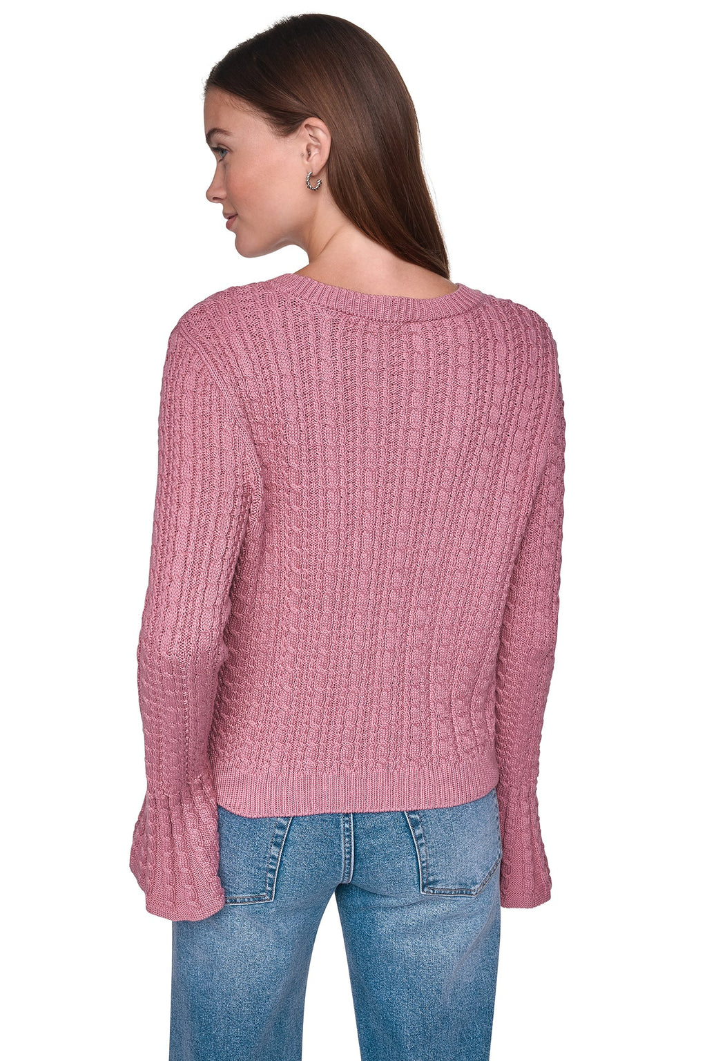 BELL CUFF CABLE SWEATER