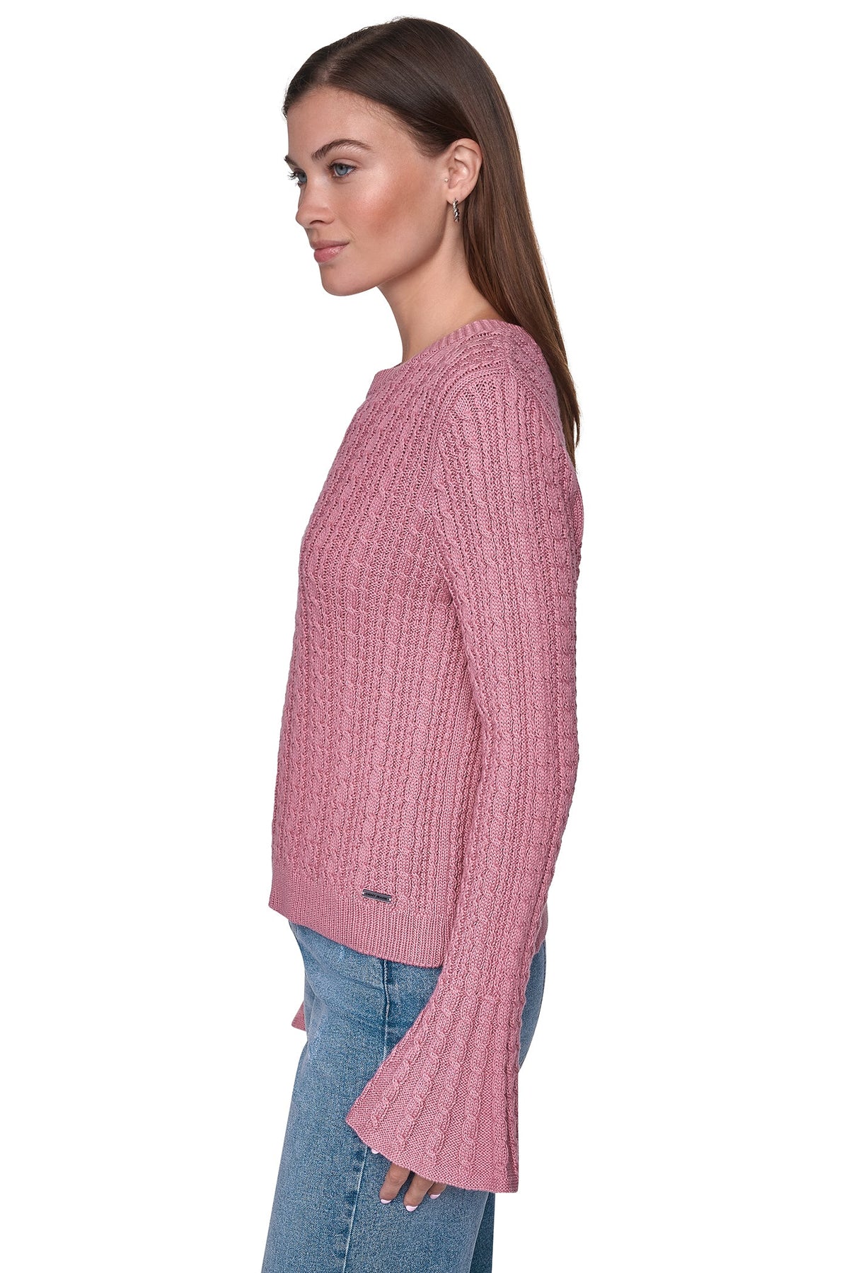 BELL CUFF CABLE SWEATER