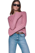 BELL CUFF CABLE SWEATER