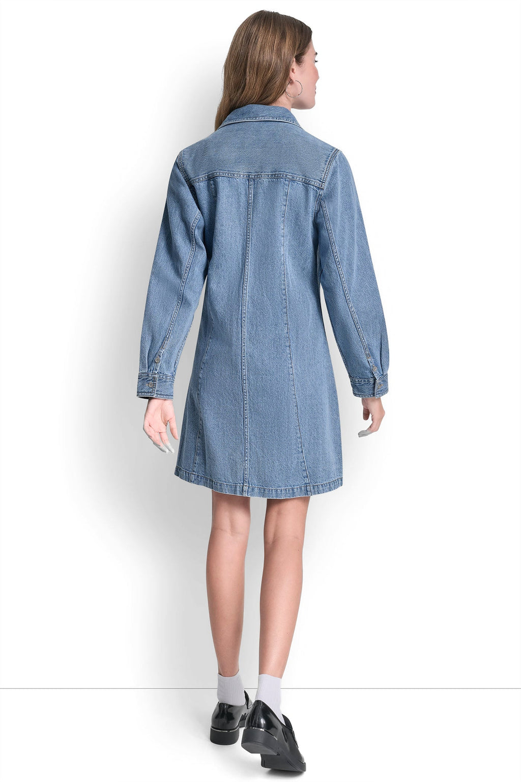 SEAMED A-LINE DRESS