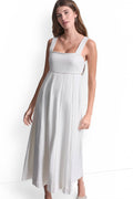 SEAMED TANK DRESS WITH TIE BACK