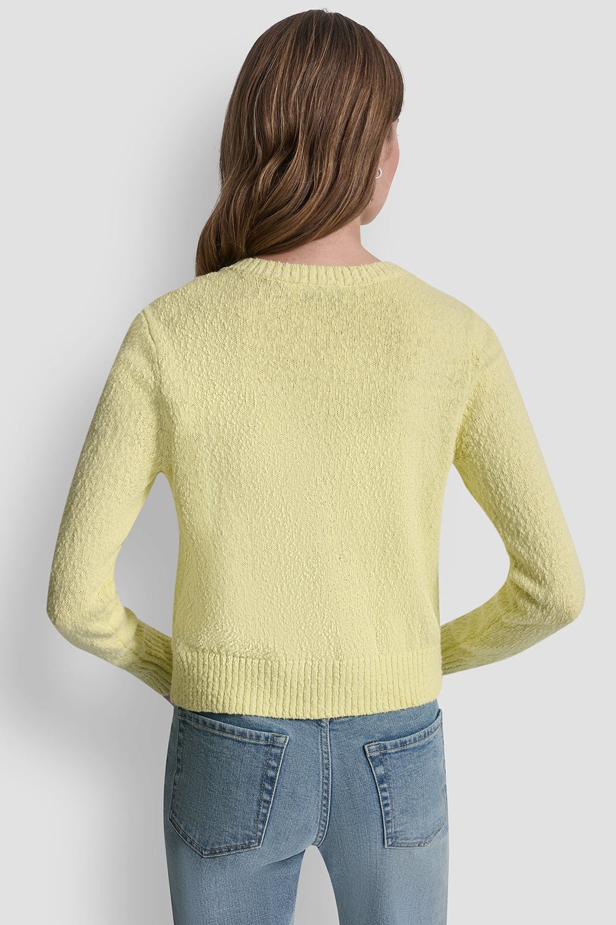 CREW NECK CARDIGAN WITH PATCH POCKETS