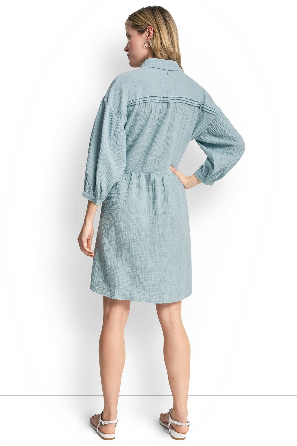 GAUZE V-NECK DRESS