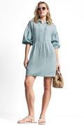 GAUZE V-NECK DRESS