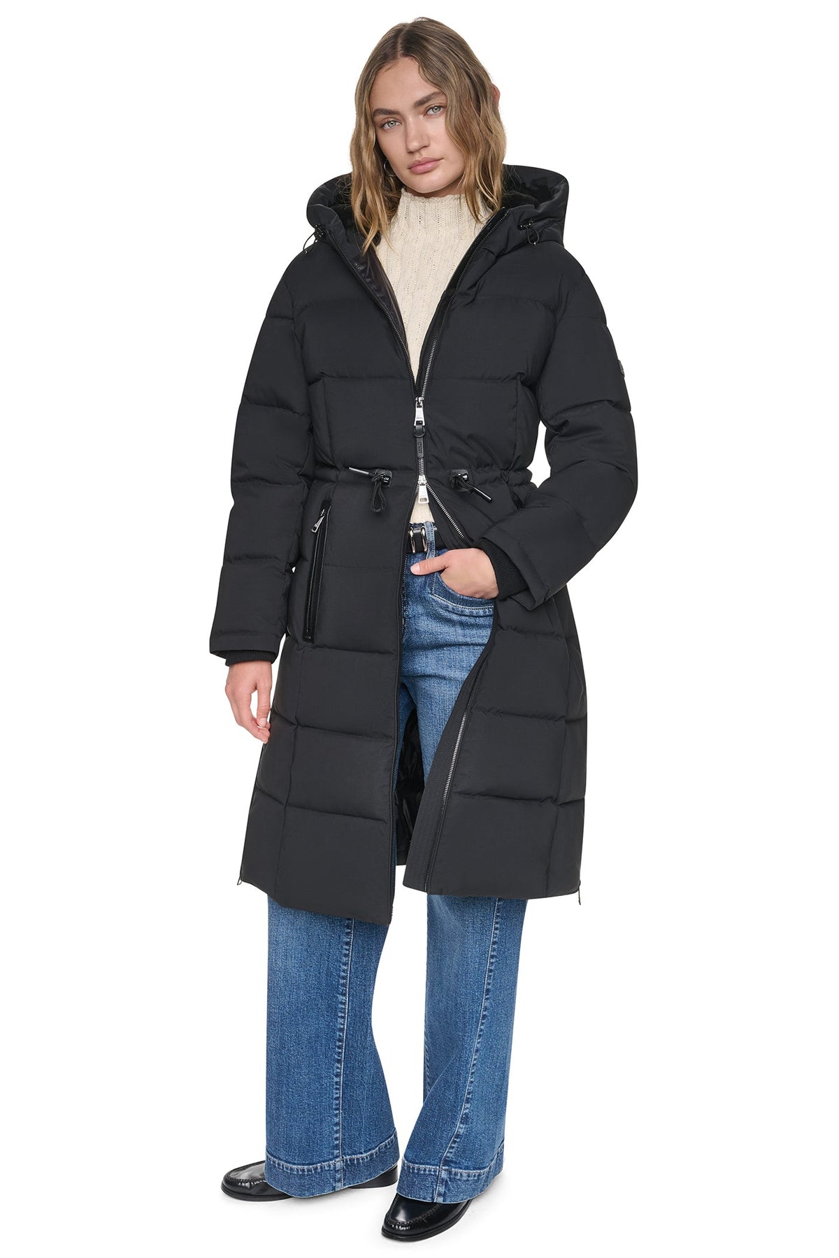 MAXI PUFFER COAT WITH HOOD