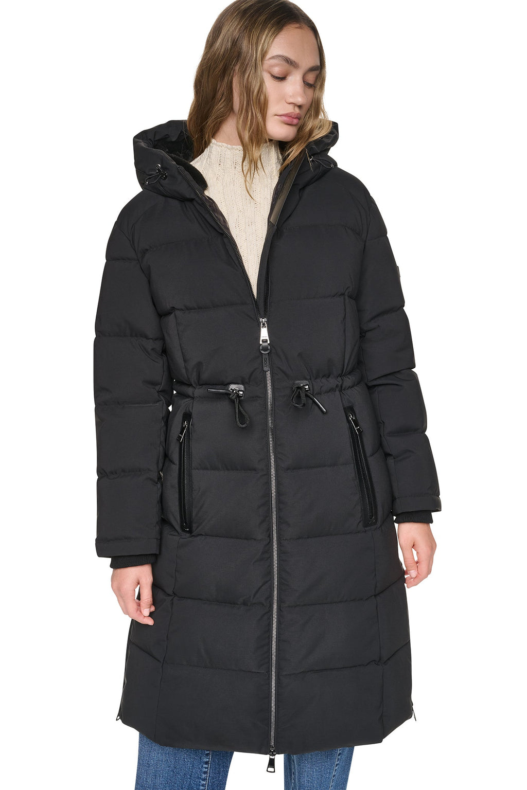 MAXI PUFFER COAT WITH HOOD