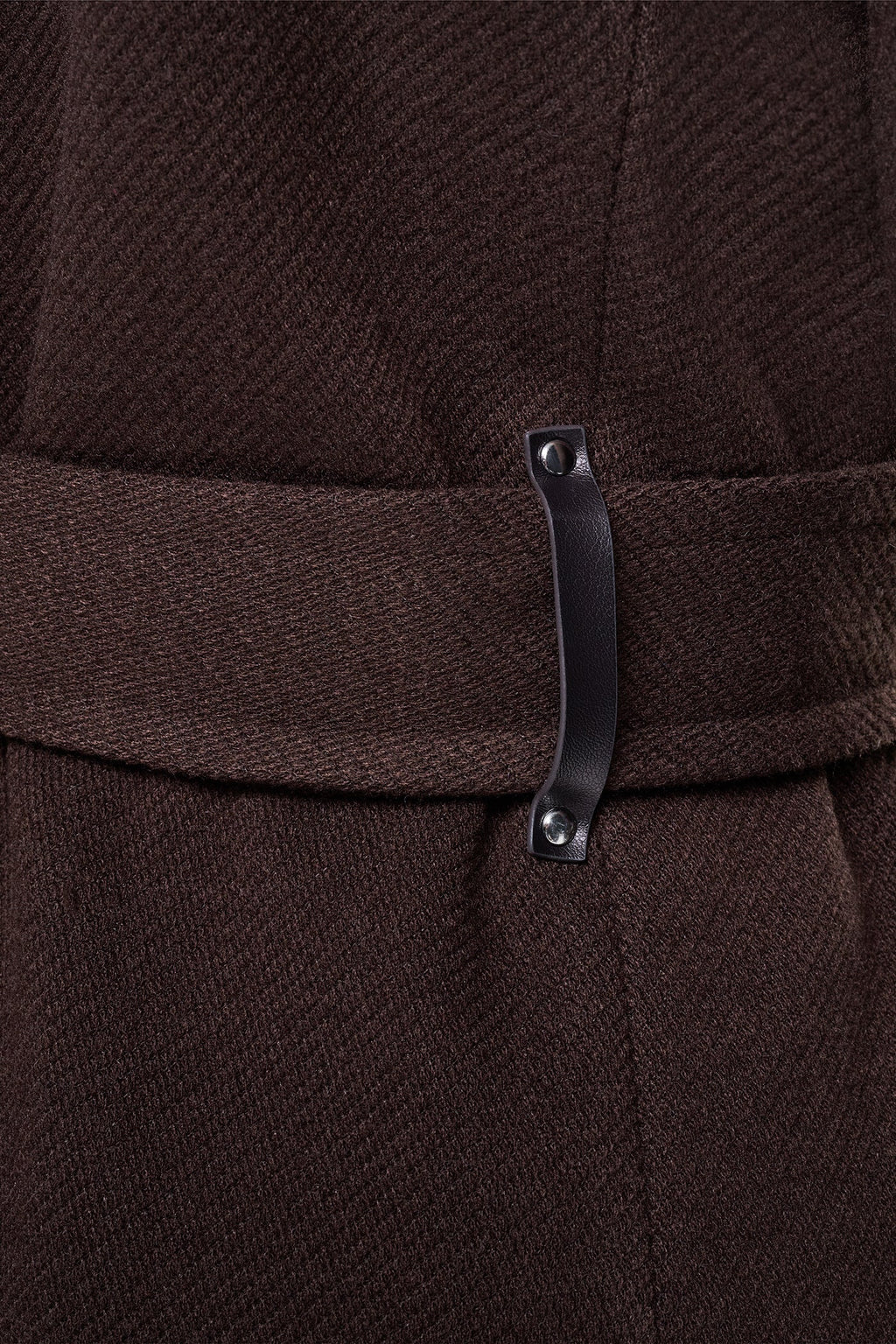 TWILL COAT WITH FUR COLLAR