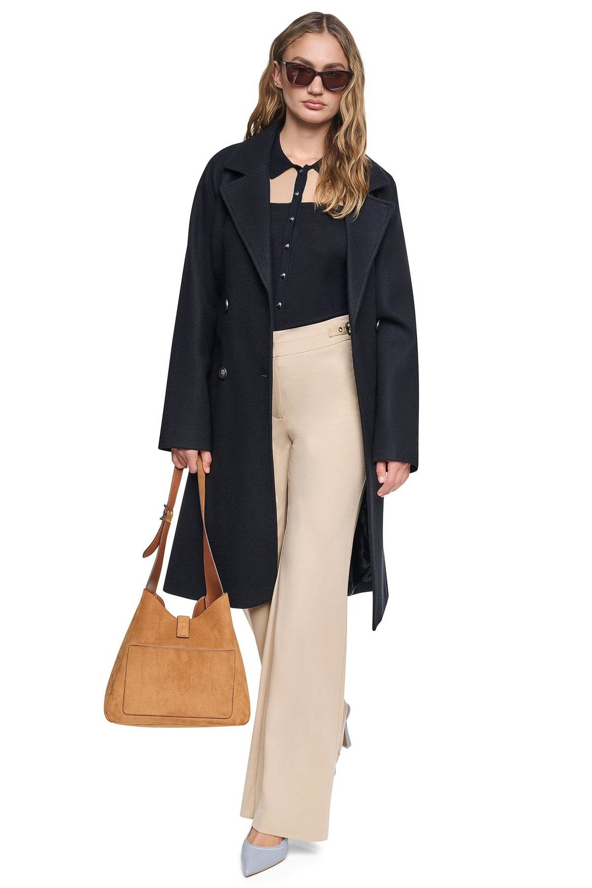 DOUBLE BREASTED WRAP COAT
