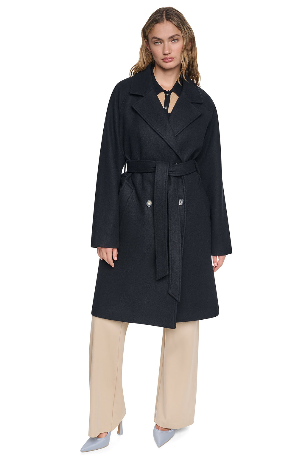 DOUBLE BREASTED WRAP COAT