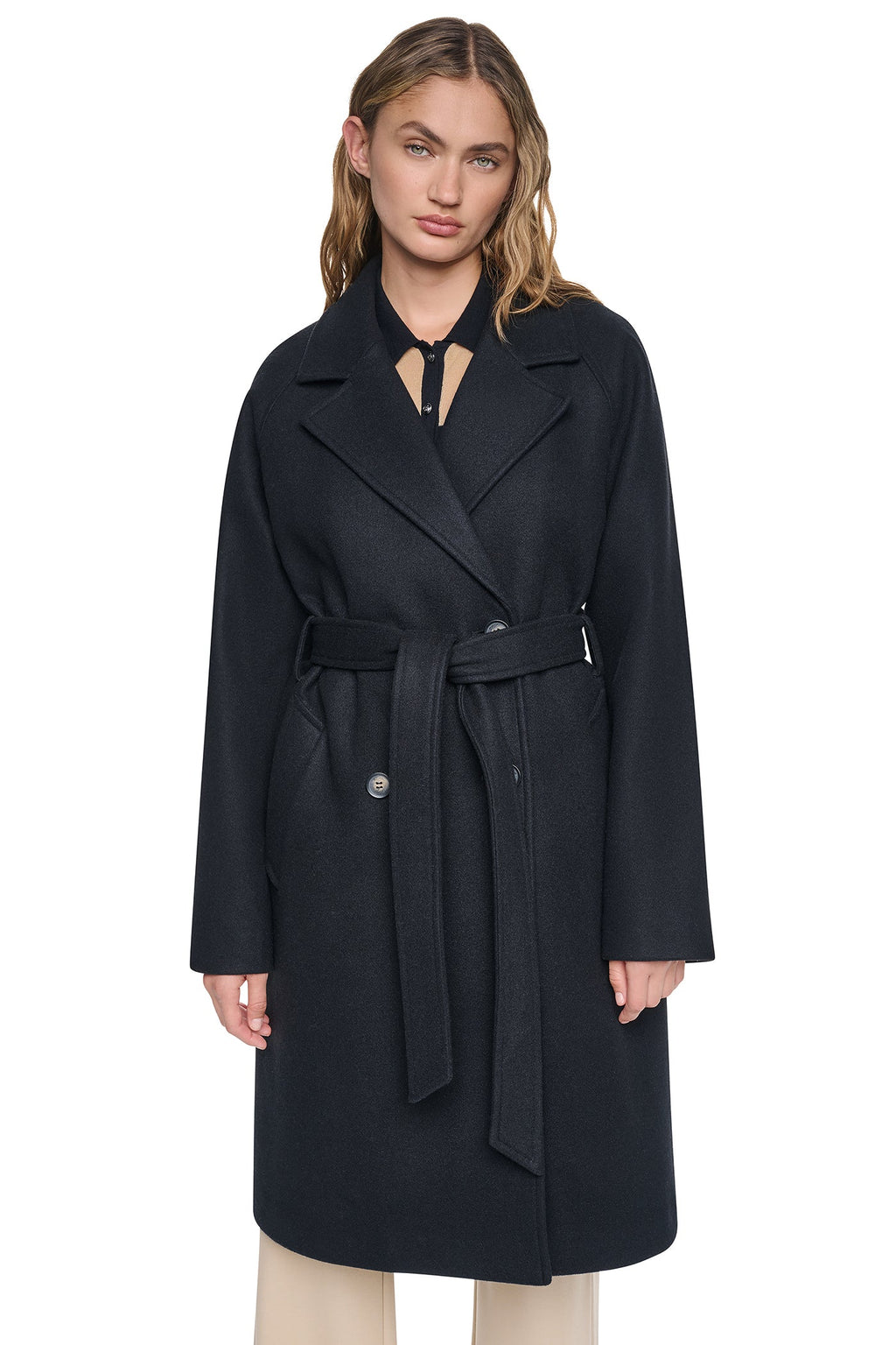 DOUBLE BREASTED WRAP COAT