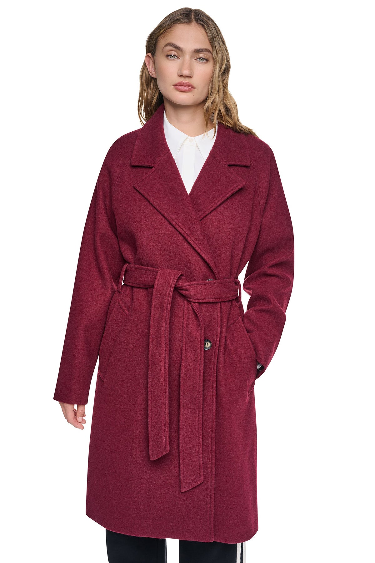 DOUBLE BREASTED WRAP COAT
