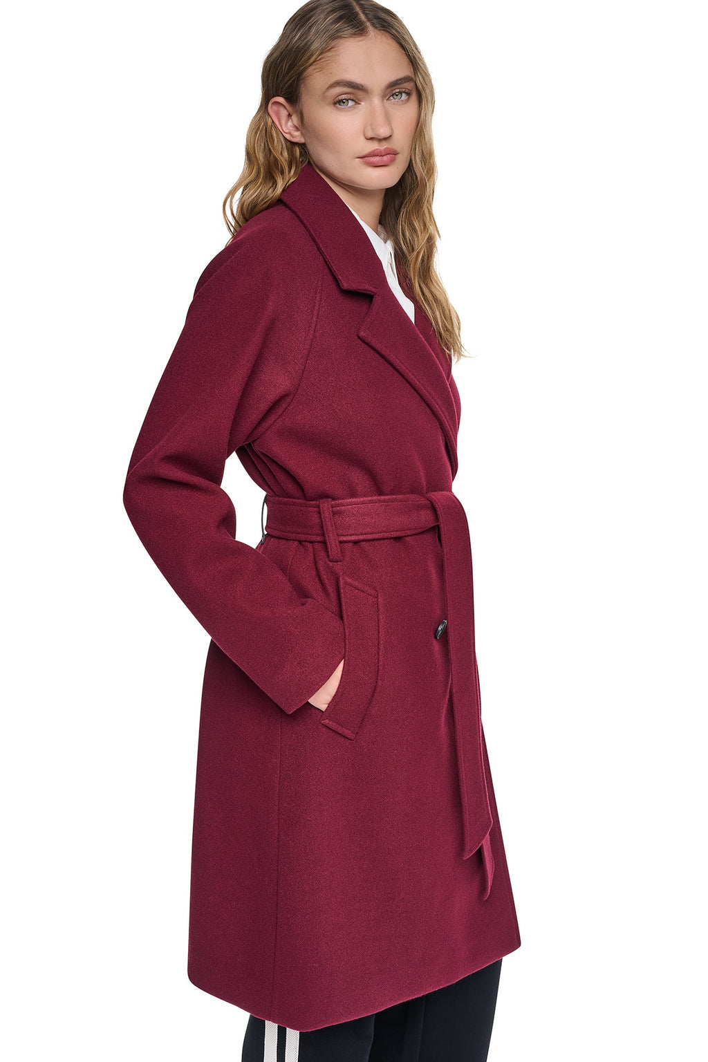 DOUBLE BREASTED WRAP COAT