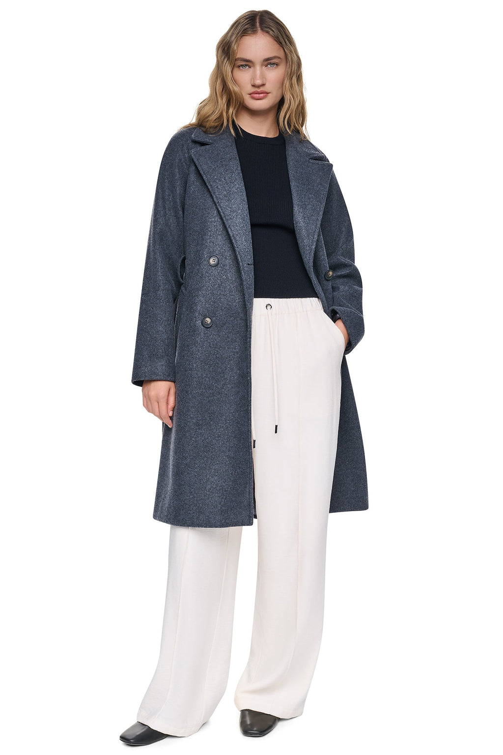 DOUBLE BREASTED WRAP COAT