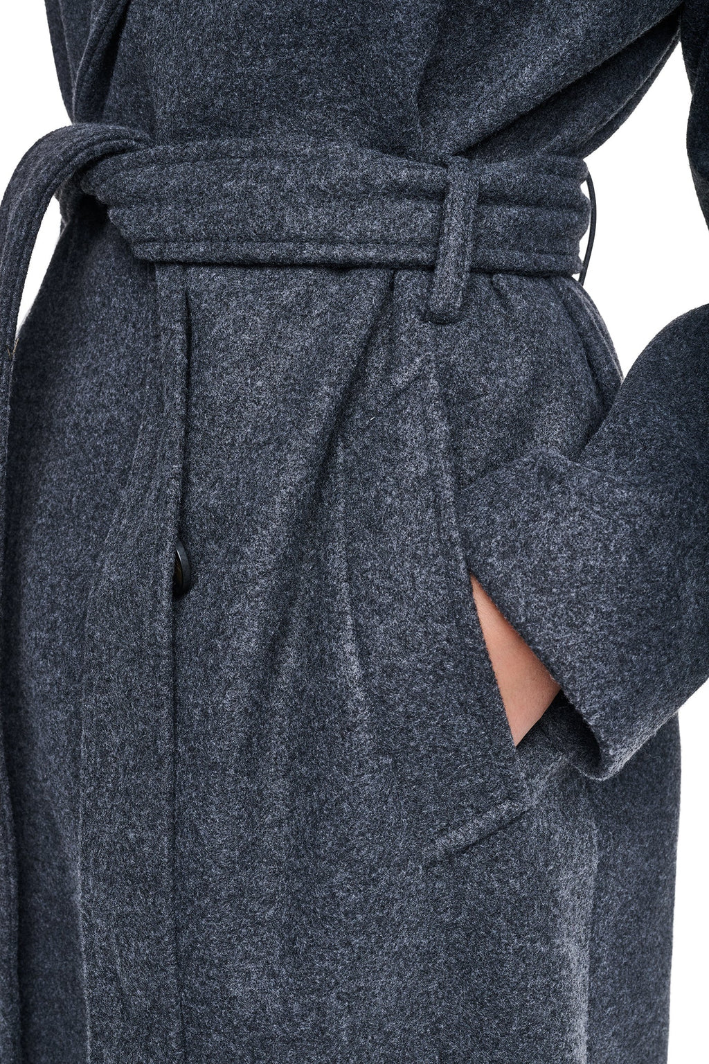 DOUBLE BREASTED WRAP COAT