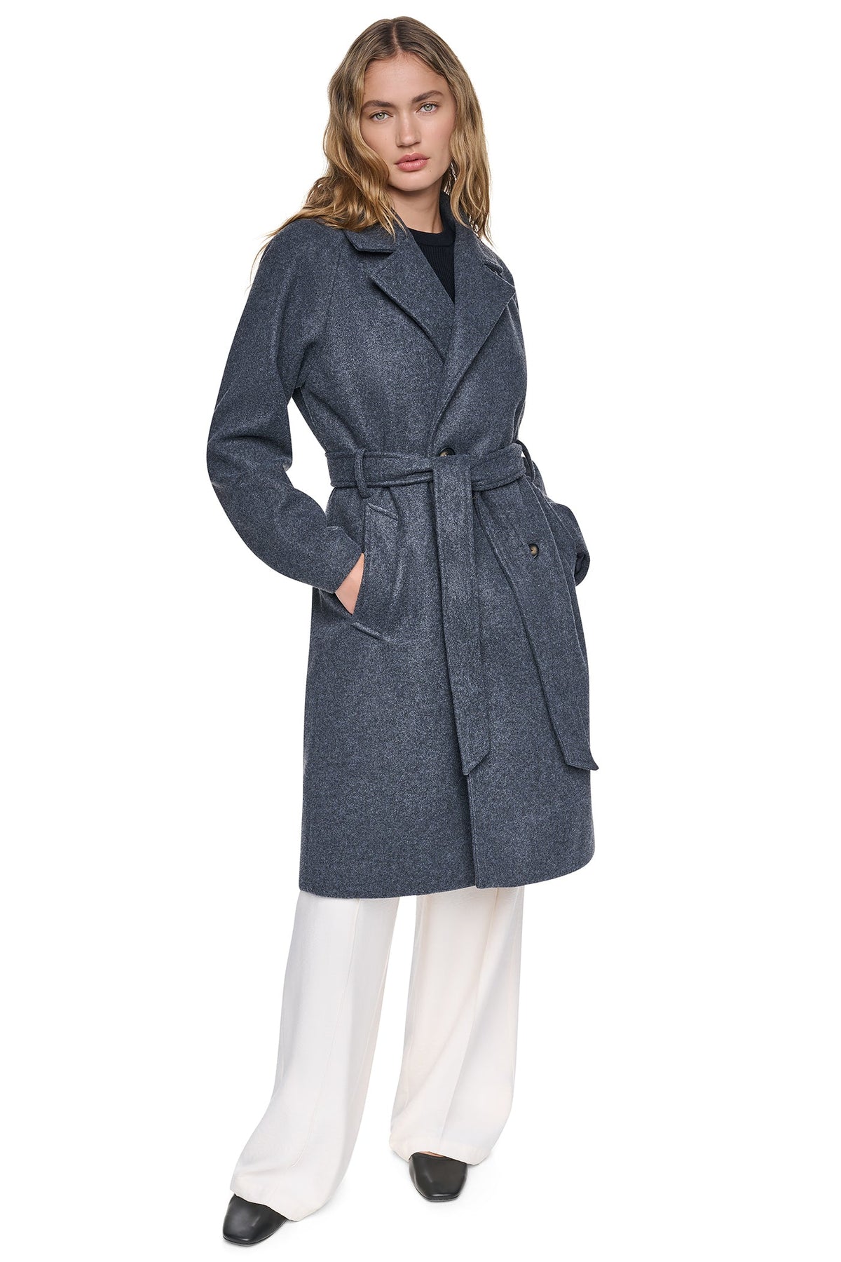 DOUBLE BREASTED WRAP COAT