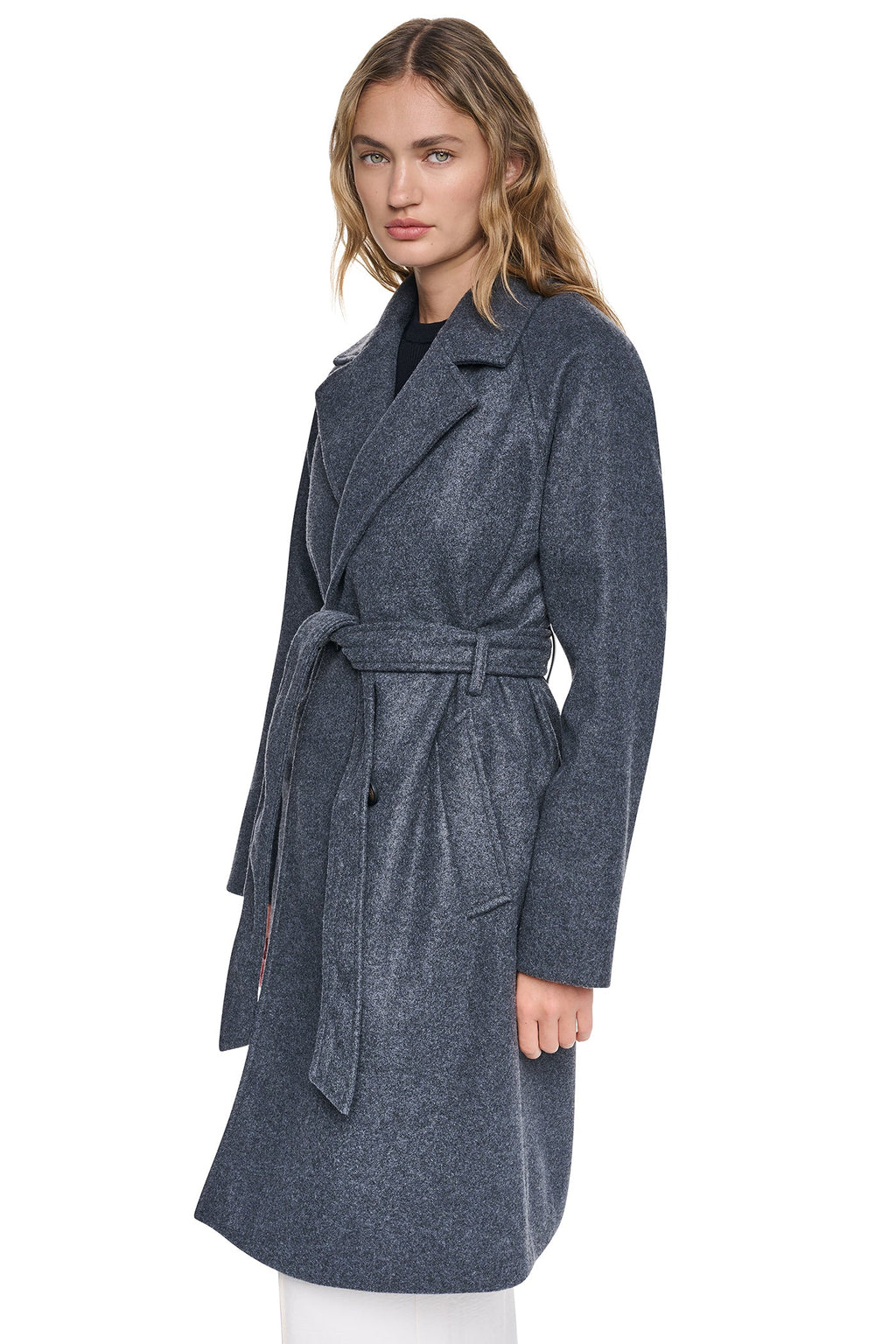 DOUBLE BREASTED WRAP COAT
