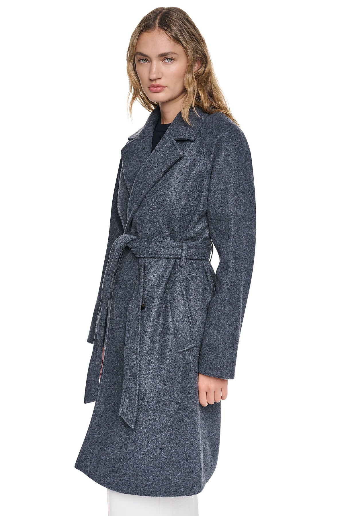 DOUBLE BREASTED WRAP COAT