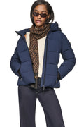 STRETCH HOODED PUFFER JACKET