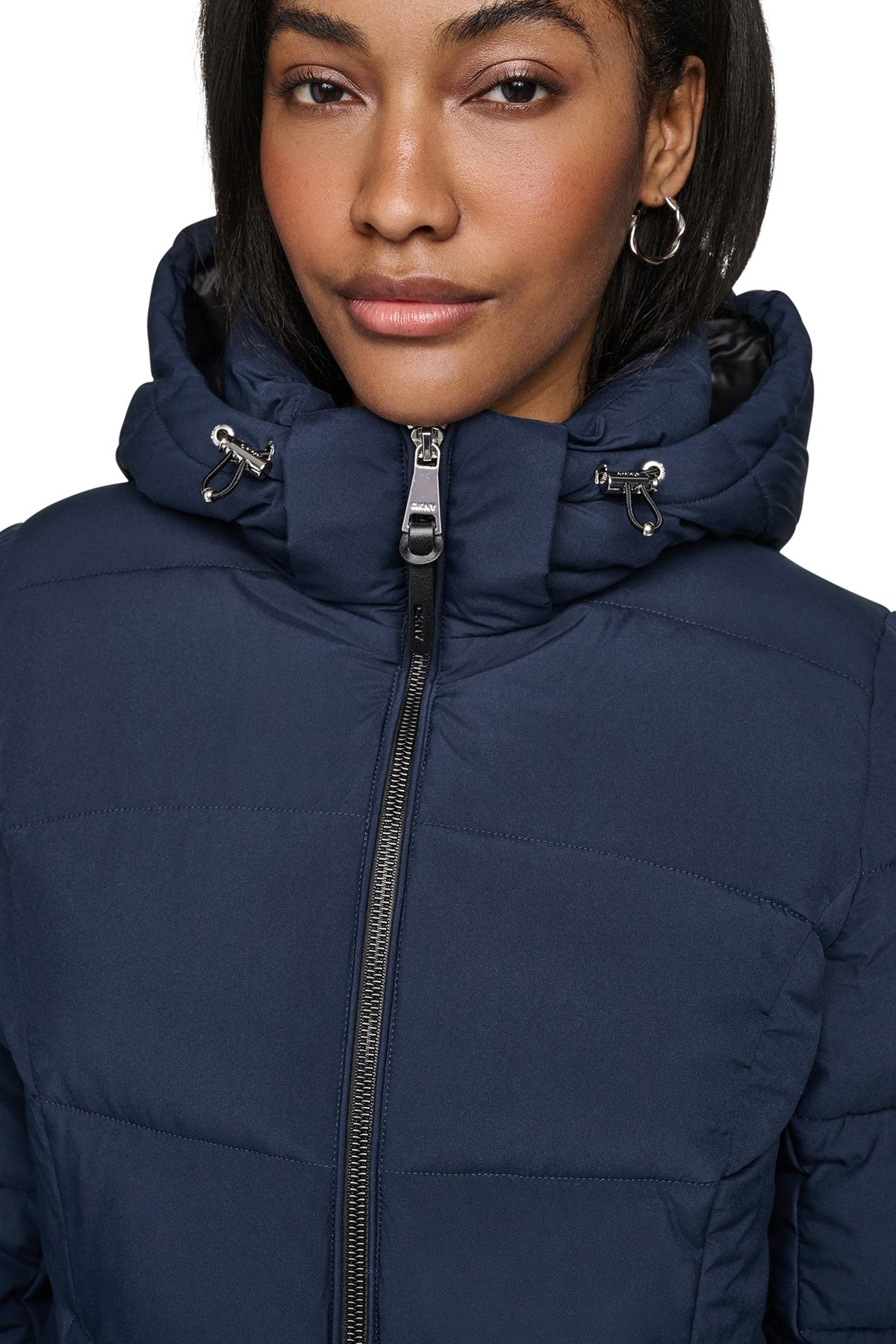 STRETCH HOODED PUFFER JACKET