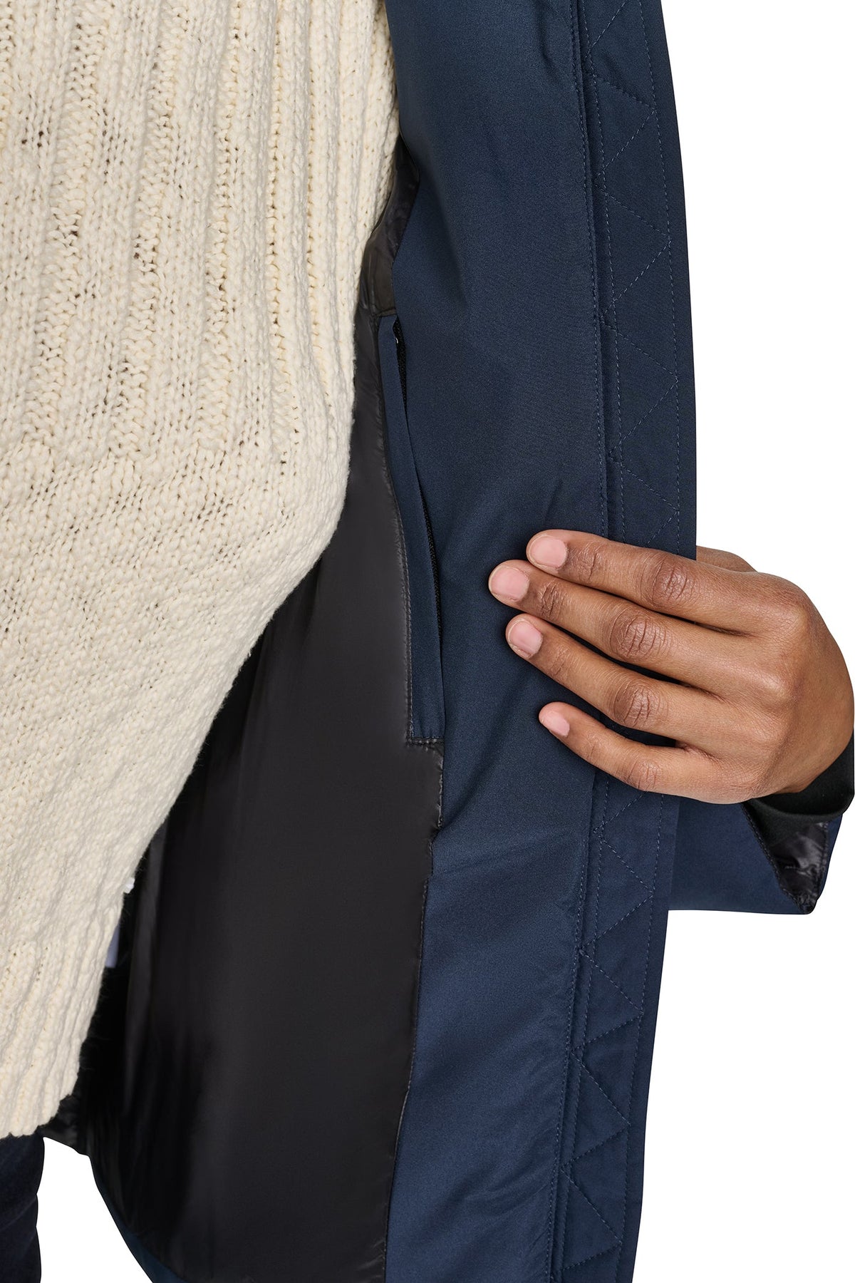 STRETCH HOODED PUFFER JACKET