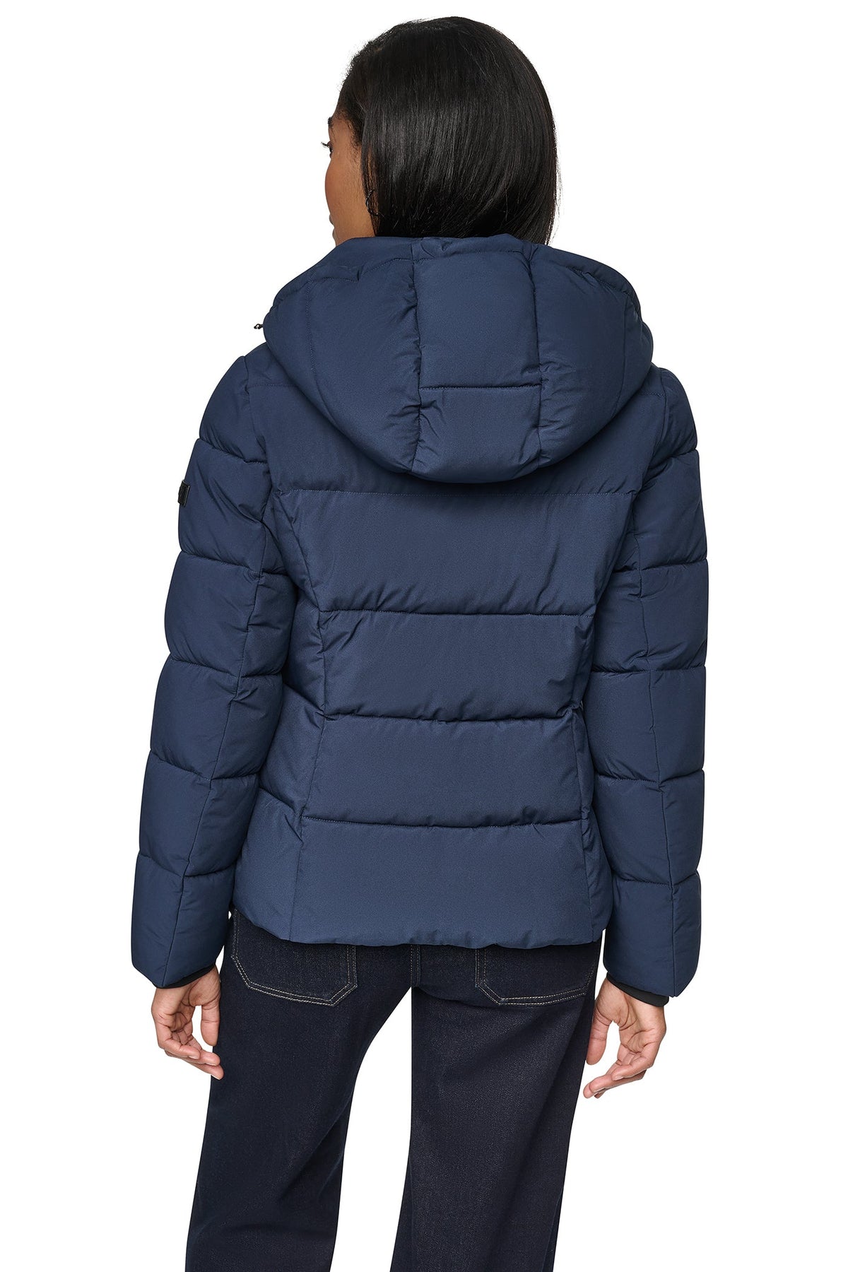 STRETCH HOODED PUFFER JACKET