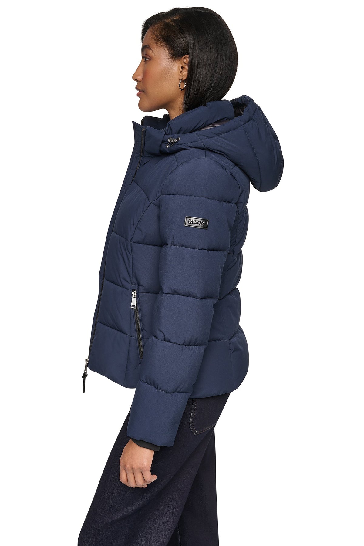 STRETCH HOODED PUFFER JACKET