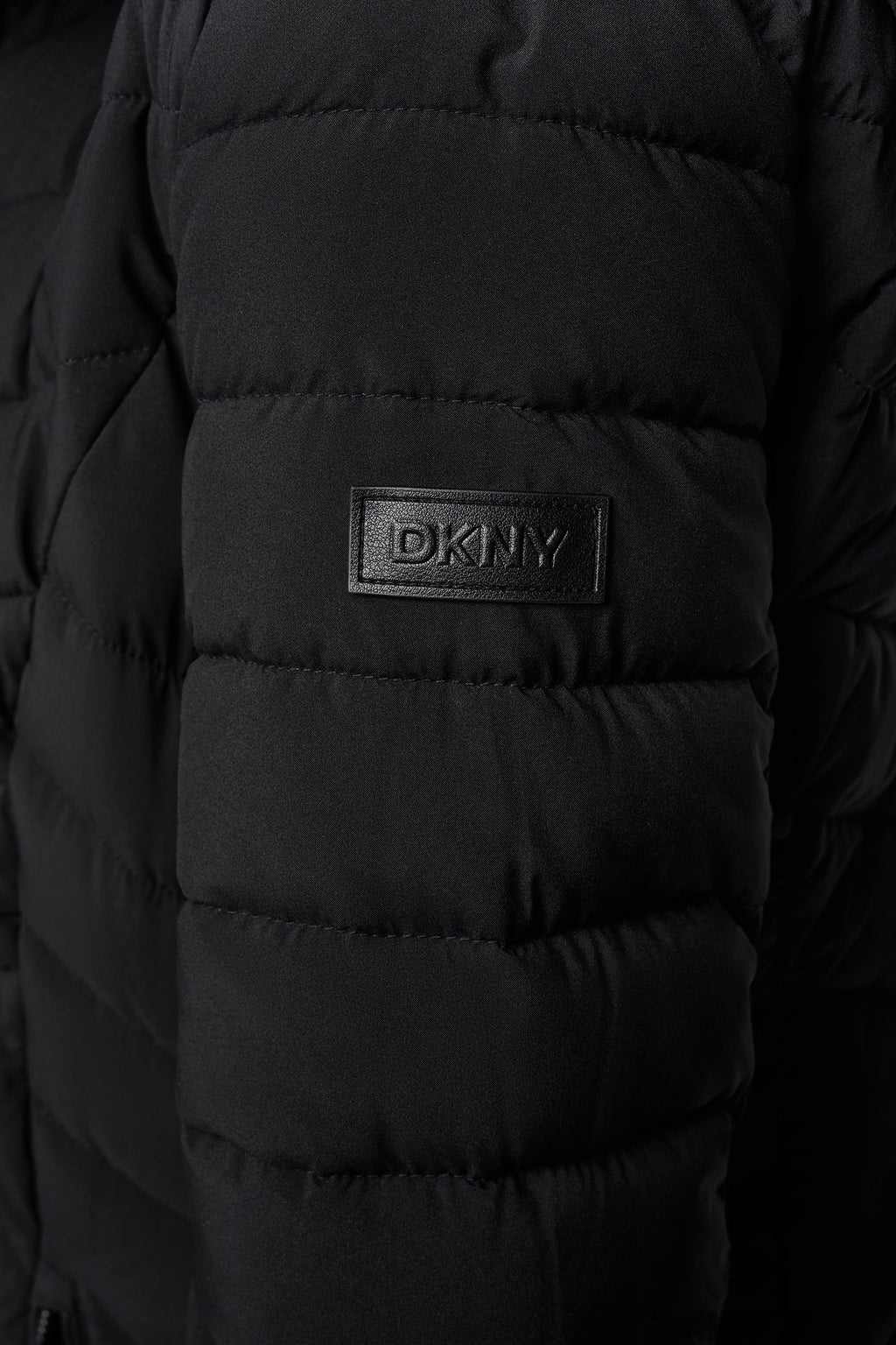 BIB FRONT HOODED PUFFER