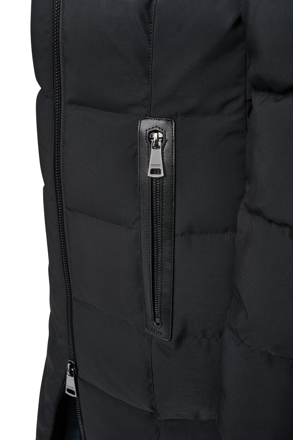 MAXI HOODED PUFFER COAT WITH INNER BIB